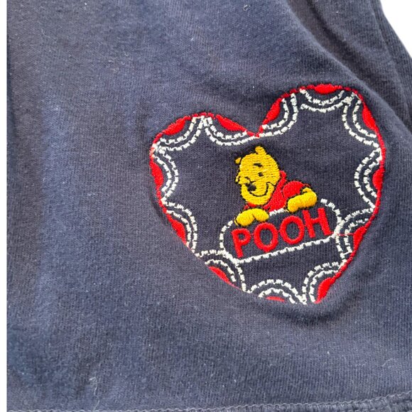 Vintage 90s Disney Winnie Pooh navy blue Boxer Shorts Jerry Leigh Pull On Medium - Picture 2 of 10